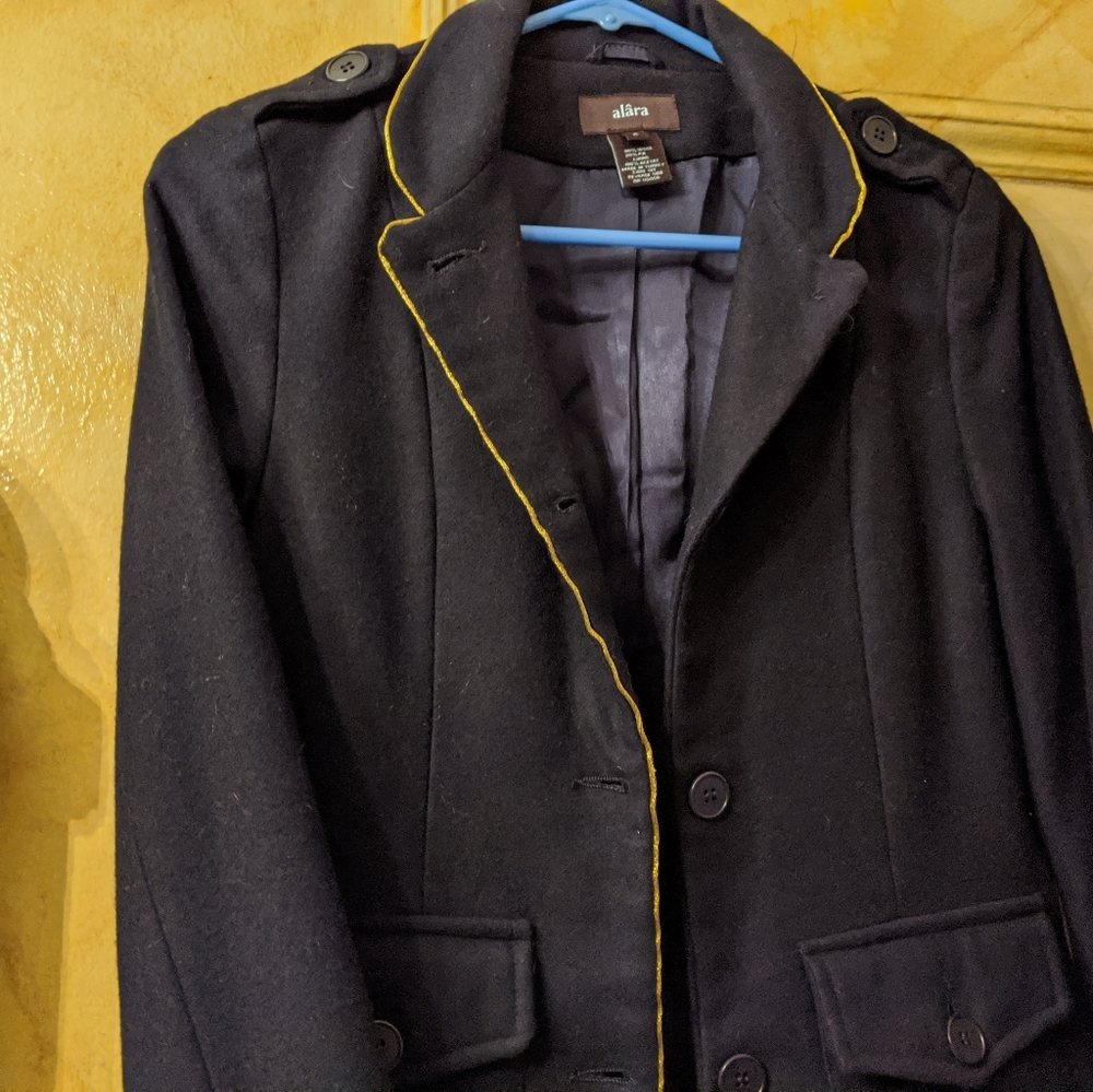 Alara black wool jacket 2 - Picture 11 of 13